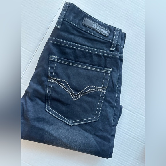 Men’s Jeans BLACK 28x30 Premium‎ Denim Jeans Slim Flex Distressed - Picture 1 of 5